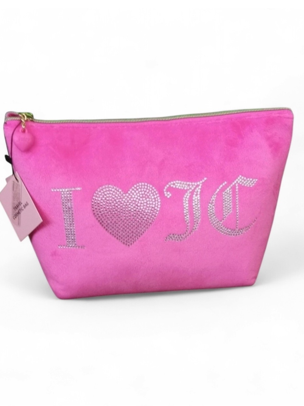 Juicy Couture Hot Pink Plush Large Cosmetic Pouch NWT